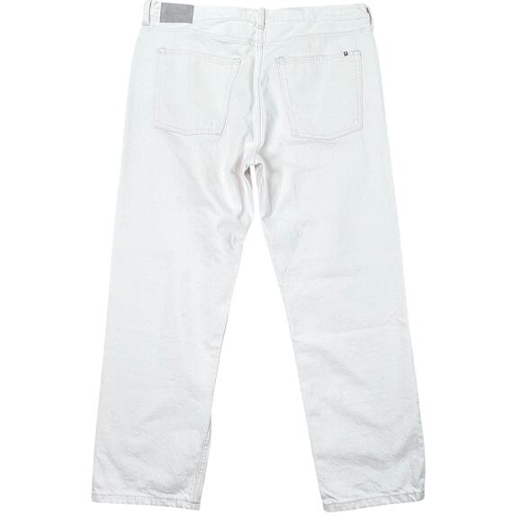 Everlane The Rigid Slouch Jeans Womens 32 Cream Button Fly Straight Leg Denim - Picture 4 of 12